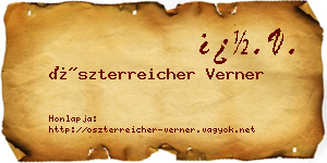 Öszterreicher Verner névjegykártya